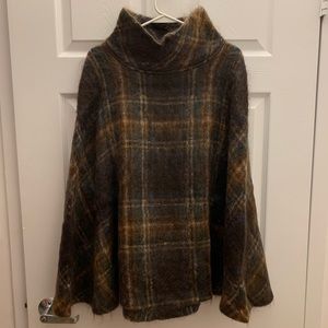 Sportsmax wool-blend poncho